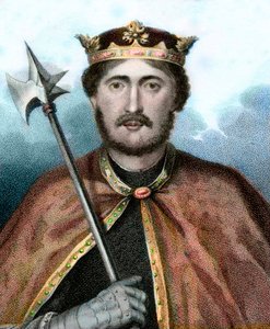Porträtt av Richard I (1157-1199), kung av England, även kallad Richard Lejonhjärta - Porträtt av Rikard Lejonhjärta - Gravyr 1800-talet av Unknown artist