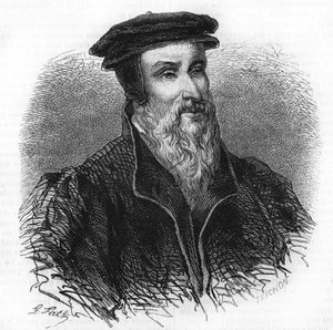 Porträtt av Robert I Estienne (1498 - 1559) humanist, förläggare och tryckare. av Unknown artist