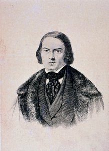 Porträtt av Robert Schumann (gravyr av Unknown artist