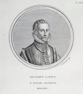 Porträtt av Roland de Lassus (gravyr av Unknown artist