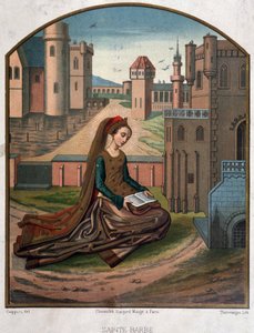 Porträtt av Saint Beard - från ett dokument från 1400-talet av Unknown artist