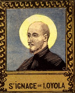 Porträtt av den helige Ignatius av Loyola (1491 - 1556), grundare av Jesu Society. 1800-talet. av Unknown artist