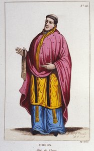 Porträtt av Saint Odon de Cluny gravyr från 1830 av Unknown artist