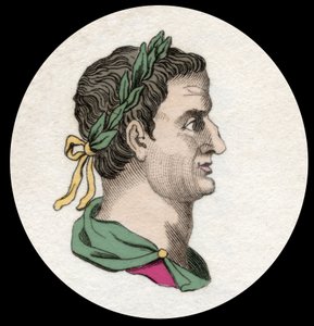 Porträtt av Servius Sulpicius Galba (3 BC-69 AD), romersk kejsare. 1800-talsgravyr av Unknown artist