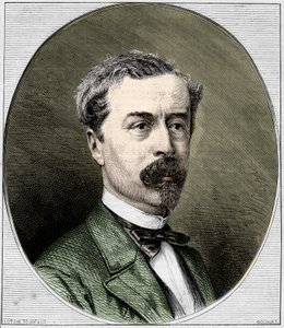 Porträtt av Sir Richard Wallace (1818-1890), engelsk filantrop och konstsamlare. Gravyr från 1872. av Unknown artist