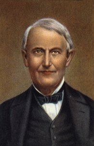 Porträtt av Thomas Alva Edison, amerikansk vetenskapsman och uppfinnare. av Unknown Artist