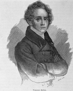 Porträtt av Vincenzo Bellini (1801 - 1835), italiensk kompositör. av Unknown artist