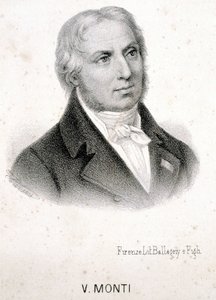 Porträtt av Vincenzo Monti (1754 - 1828), italiensk poet, gravyr från 1800-talet. av Unknown artist