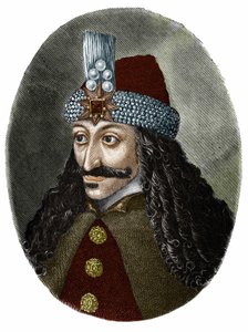 Porträtt av Vlad Tepes III spetsaren eller Dracula (1431-1476) som inspirerade Bram Stoker till karaktären Dracula, en roman skriven 1897. av Unknown artist