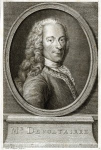 Porträtt av Voltaire. 1800-talsgravyr. av Unknown artist