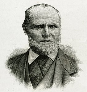 Porträtt av William Dunbar, glaciärpilot för La Jeannettes besättning, för uppdraget till nordpolen. Gravyr för att illustrera "Le voyage de la Jeannette"" av Unknown artist