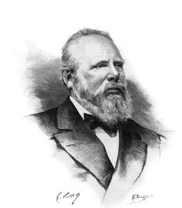 Porträtt av Vilhelm III (1817-1890) kung av Nederländerna (Holland). Gravyr i "" Le monde illustrious"" av Unknown artist