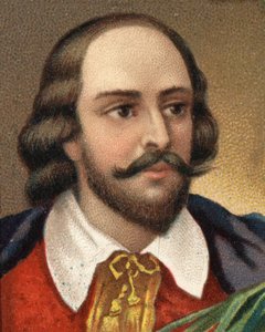Porträtt av William Shakespeare (1564-1616), engelsk författare. Kromolitografi i slutet av 1800-talet. av Unknown artist