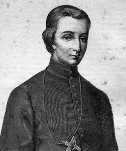 Porträtt av den "" salige Pierre-Louis-Marie Chanel, Marist, Oceaniens förste martyr (1803 - 1841) - i "" Les Contemporains", n.d. sent 1800-tal. av Unknown artist