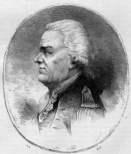 Porträtt av greven av Grasse (Francois Joseph Paul, Marquis de Grasse Tilly) (1722-1788), fransk amiral som deltog i det amerikanska frihetskriget (1775-1783). Gravyr från 1881. av Unknown artist