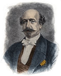 Porträtt av den franske finansmannen och politikern Charles de Morny dit Comte de Morny (eller hertig) (1811-1865) halvbror till Napoleon III av Unknown artist
