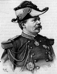 Porträtt av den franske generalen Francois Perrier (1833-1888). Gravyr i "" Nature: granskning av vetenskaperna och deras tillämpningar på konst och industri"" av 3 mars av Unknown artist