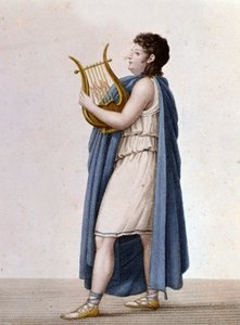 Porträtt av den franske tenoren Adolphe Nourrit (1802 - 1839) i rollen som Orpheus i Christof Glcks verk med samma namn. av Unknown artist