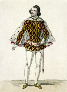 Porträtt av den franske tenoren Gilbert-Louis Duprez (1806 - 1896) i rollen som Fernando, i tredje akten av "La Favorite" av Donizetti i Paris. 1838. av Unknown artist