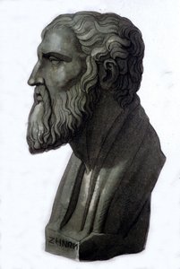 Porträtt av den grekiske filosofen Zenon av Eleas (495 f.Kr. - 430 f.Kr.). av Unknown artist