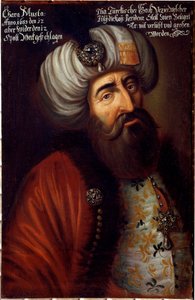 Porträtt av den osmanska soldaten Pasha Kara Mustafa från Merzifon av Unknown artist
