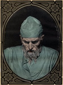 Porträtt av tsaren Ivan IV den förskräcklige (1530-1584) - gravyr av Unknown artist