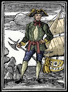 Porträtt av piraten Edward England (? -1720). av Unknown artist