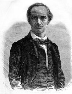 Porträtt av poeten Charles Baudelaire (1821-1867) Gravyr från 1800-talet av Unknown artist