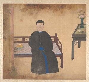 Porträtt av familjemedlemmar, mitten av 1800-talet (album med nitton blad; bläck och färg på siden) av Unknown Artist