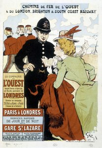 Affisch för Western Railway och Paris-London Railway, av Grun av Unknown artist
