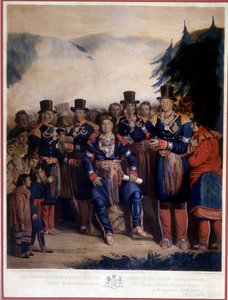 Presentation av den nyvalda Huron-stammen av Unknown artist