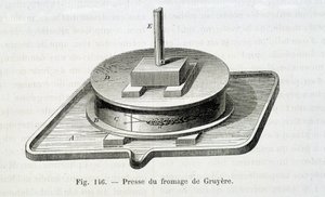Gruyere press - i "" The wonders of the industry"" av Louis Figuier av Unknown artist