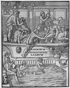 Offentliga bad - i "Jerome Mercury" av Arte Gymanastica av Unknown artist