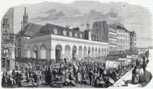 Quai des Augustins: Walk of the Valley - Gravyr i "" Tableau-de-Paris"" av Edmond Texier av Unknown artist