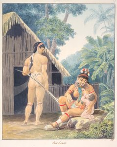 Red Caribs, ca 1843-50 (akvarell) av Unknown artist