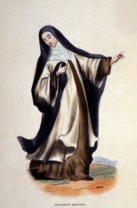 Religiös maronit. Gravyr från ett album på religiösa beställningar, Paris av Unknown artist