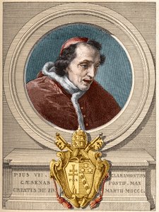 Representation av påven Pius VII (Pius eller Pio) (1800-1823). av Unknown artist