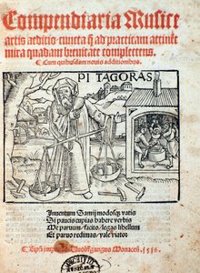 Representation av Pythagoras, från Compendiara musica (1516) av Unknown artist