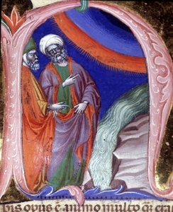 Representation av Thales de Miletus, matematiker av Unknown artist