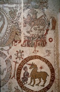 Representation av den imaginära indiska faunan som symboliserar Alexander den stores bedrifter av Unknown artist