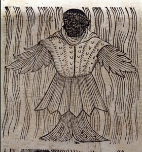 Representation av havsmunken, imaginära fiskar och marina monster. Gravyr från "Prodigiorum ac ostentorum chronicon" av Conrad Lycosthenes (Konrad Wolffhart av Unknown artist
