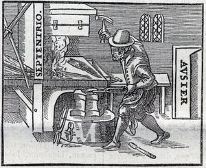 Reproduktion av gravyren av verket från 1600 "De Magnete, Magneticisque Corporibus, et de Magno Magnete Tellure"" (eller Magnetism and Magnetic Bodies, and Great Magnet of the Earth) av William Gilbert (eller William Gylberde) av Unknown artist