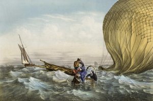 Rescue of the Habs ball, monterad av Mr och Mrs Durouf. Skeppsbrott vid Englands kust den 1 september av Unknown artist