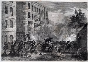 Revolution 1830 - Polytechnician Louis Vaneau (Vanneau av Unknown artist