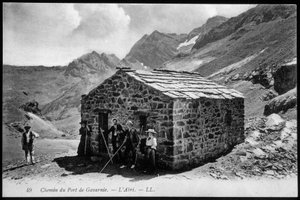 Vägen till hamnen i Gavarnie: skyddet (bergsskydd) - vykort, sent 1800-tal. av Unknown artist