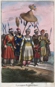 Roshanara Begum 1617-1671 (Roshan Ara Begum) - kejserlig prinsessa av Mughalriket - gravyr från "" Seder och seder för alla folk i universum. Det är historien om regeringen, om lagarna, om milisen, om religionen för alla nationer från de flesta kungar av Unknown artist