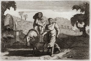 Royaumont Bibeln, Nya testamentet: Flyg till Egypten. av Unknown artist