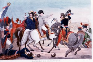 Ryska kampanjen: "" Napoleon I i slaget vid slaget vid Moskova av Unknown artist