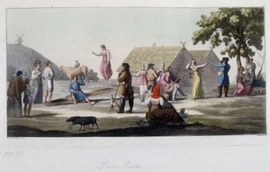 Rysk dans och lek. I "" Den gamla och moderna kostymen"" 1819-1820, av Ferrario. av Unknown artist