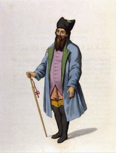 Rysk köpman i Kaluga. Gravyr 1802. av Unknown artist